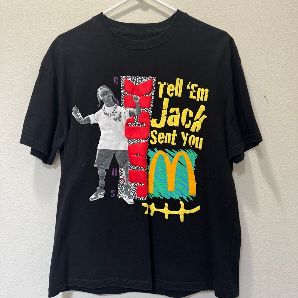 Travis Scott x McDonald's Jack Smile II Black T-shirt Size S